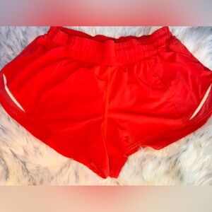 Carnation red lulu shorts